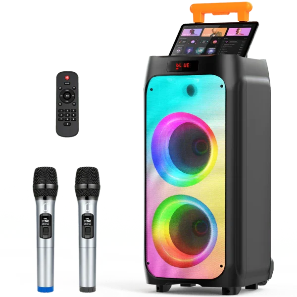 JYX T8 500W Karaoke Machine with 2 Wireless Microphones