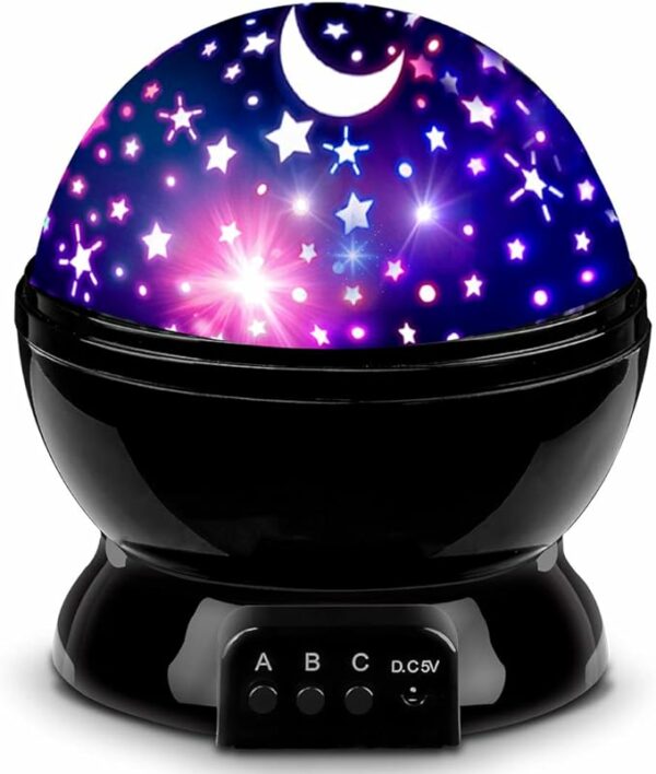 MOKOQI Star Projector Night Lights for Kids, Fun Gifts for 1-4-6-14 Year Old Girl and Boy, Dream Rotating Projection Lamp for Kids Bedroom, Glow in The Dark Stars and Moon for Child Asleep Peacefully